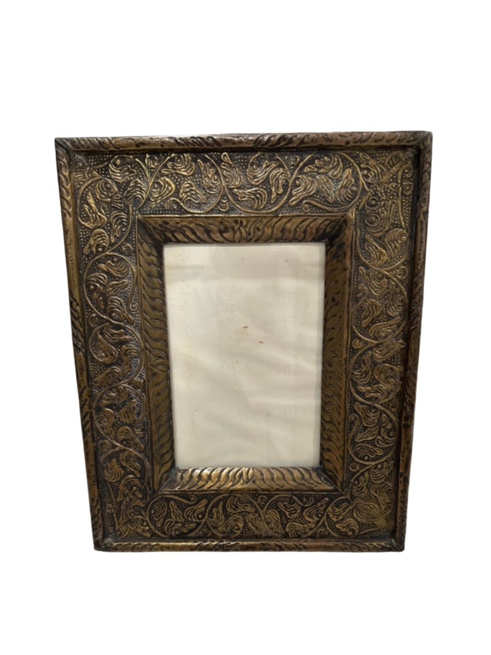 Antique Style Ornate Gold Picture Frame 5x7 Mediterranean Floral Decor